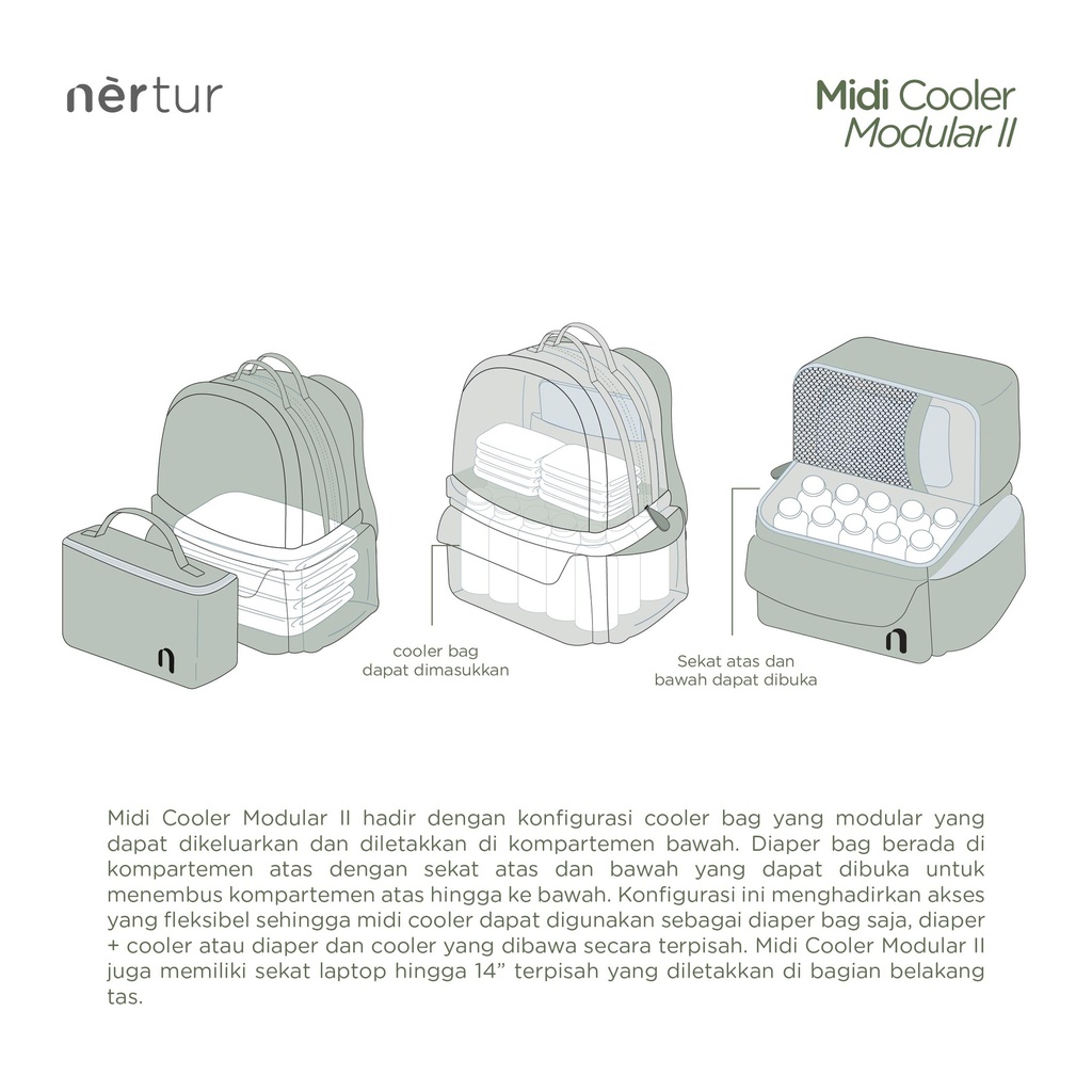Midi Cooler Modular II - Polyester Black